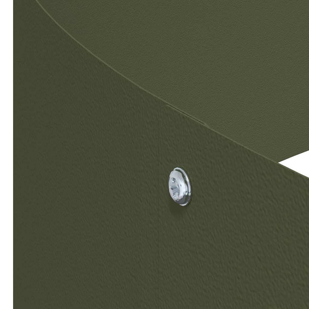 Trädgårdsplanterare Olivgrön 120 x 120 x 20 cm Kallvalsat stål