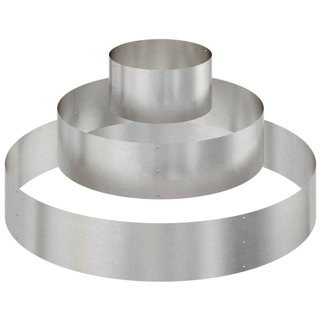 Trädgårdsplanterare Silver 120 x 120 x 20 cm Rostfritt stål