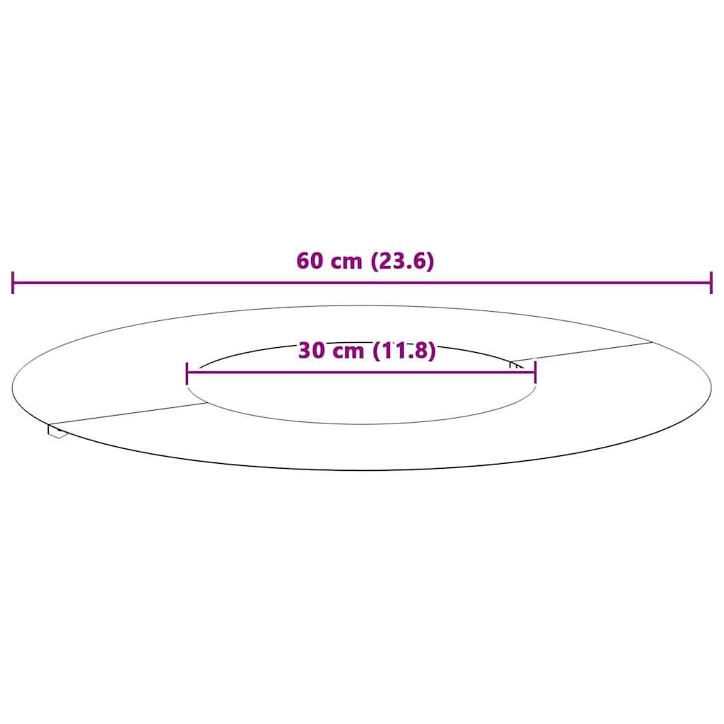 lämplig för Flat trädring Vit Ø30 / 60 cm Stål
