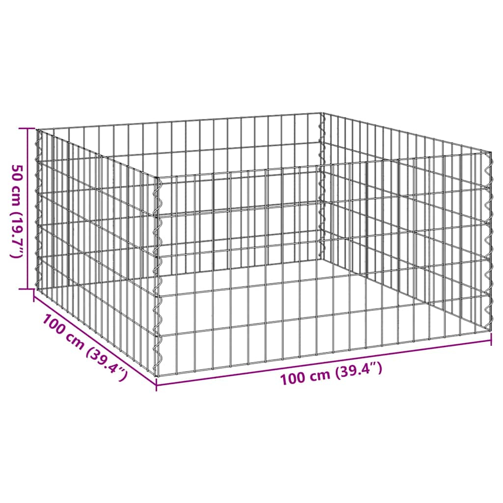 Fyrkantig Komposter 100 x 100 x 50 cm Järn