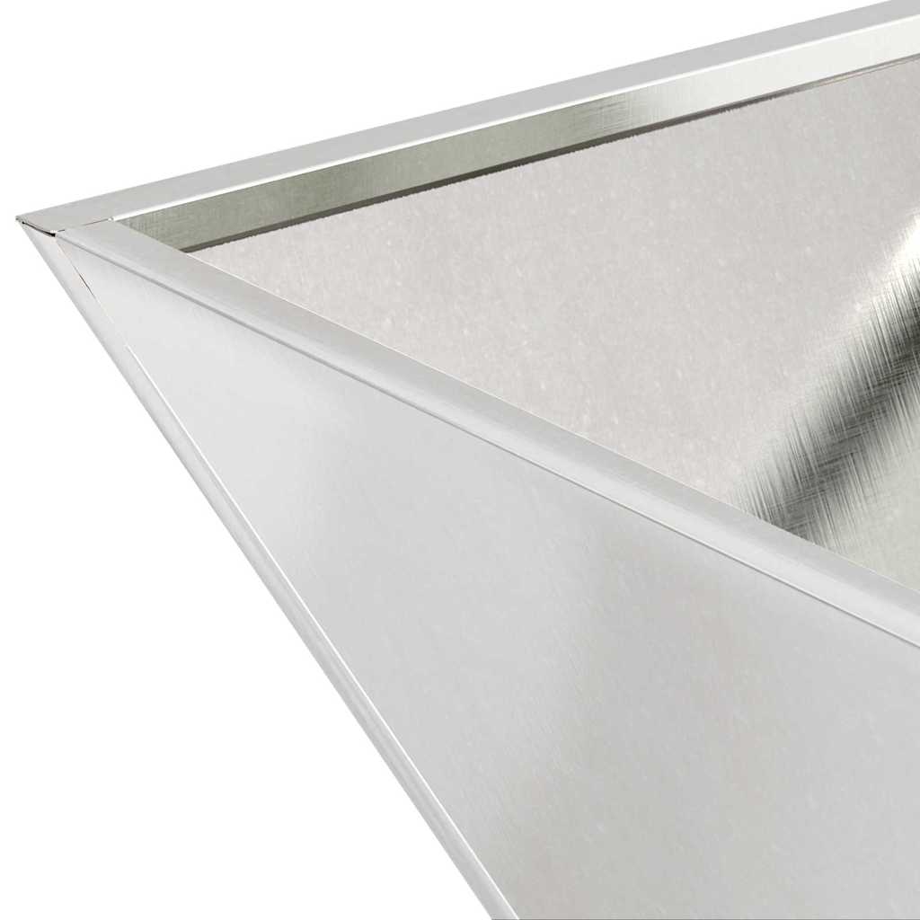 Trädgårdsplanterare Silver 35 x 35 x 15 cm Rostfritt stål