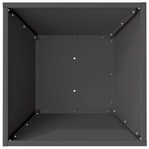 Trädgårdsplanterare Svart 40 x 40 x 15 cm Kallvalsat stål