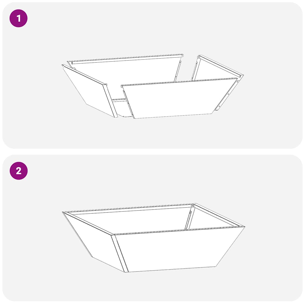 Trädgårdsplanterare 5 pcs Antracit 50 x 50 x 15 cm