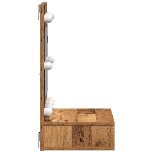 Spegelskåp Gammalt trä 60 x 31,5 x 62 cm Konstruerat trä