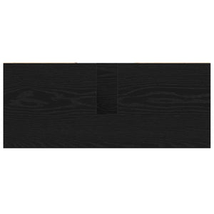 Badrumsskåp med hylla Svart 80 x 33 x 60 cm Konstruerat trä