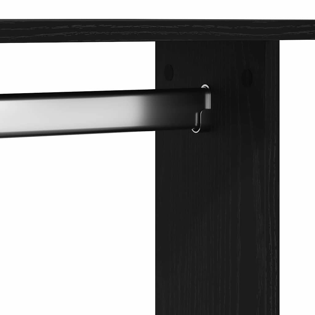 Garderob med hylla Svart ek 102 x 38 x 110 cm Konstruerat trä