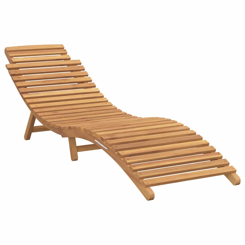 Trädgård Sunlounger Brun 198 x 55 x 58,5 cm Massivt teakträ