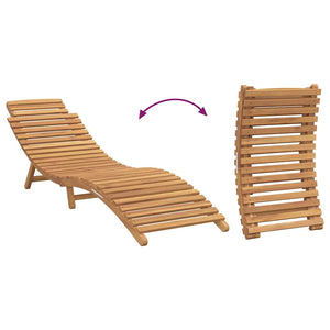 Trädgård Sunlounger Brun 198 x 55 x 58,5 cm Massivt teakträ