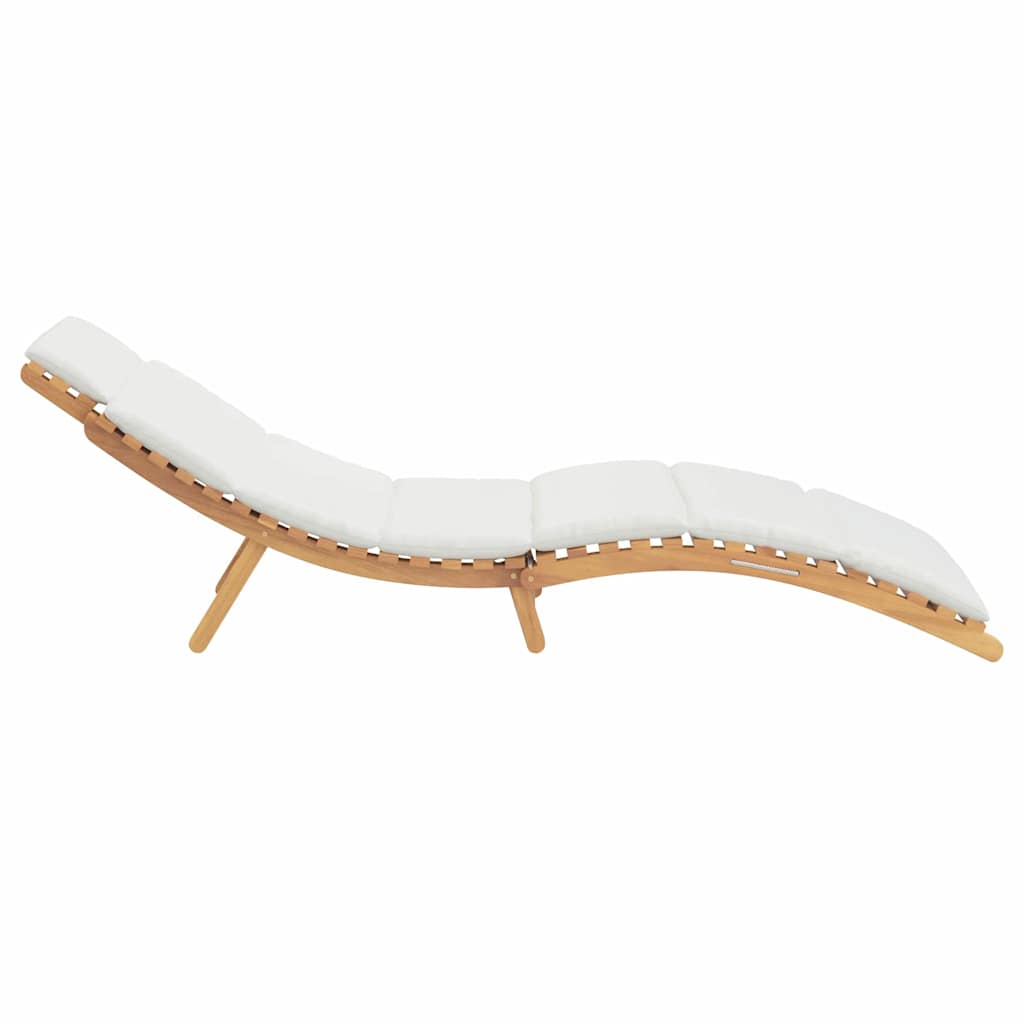 Trädgård Sunlounger Brun 198 x 55 x 58,5 cm Massivt teakträ