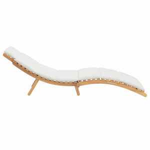 Trädgård Sunlounger Brun 198 x 55 x 58,5 cm Massivt teakträ