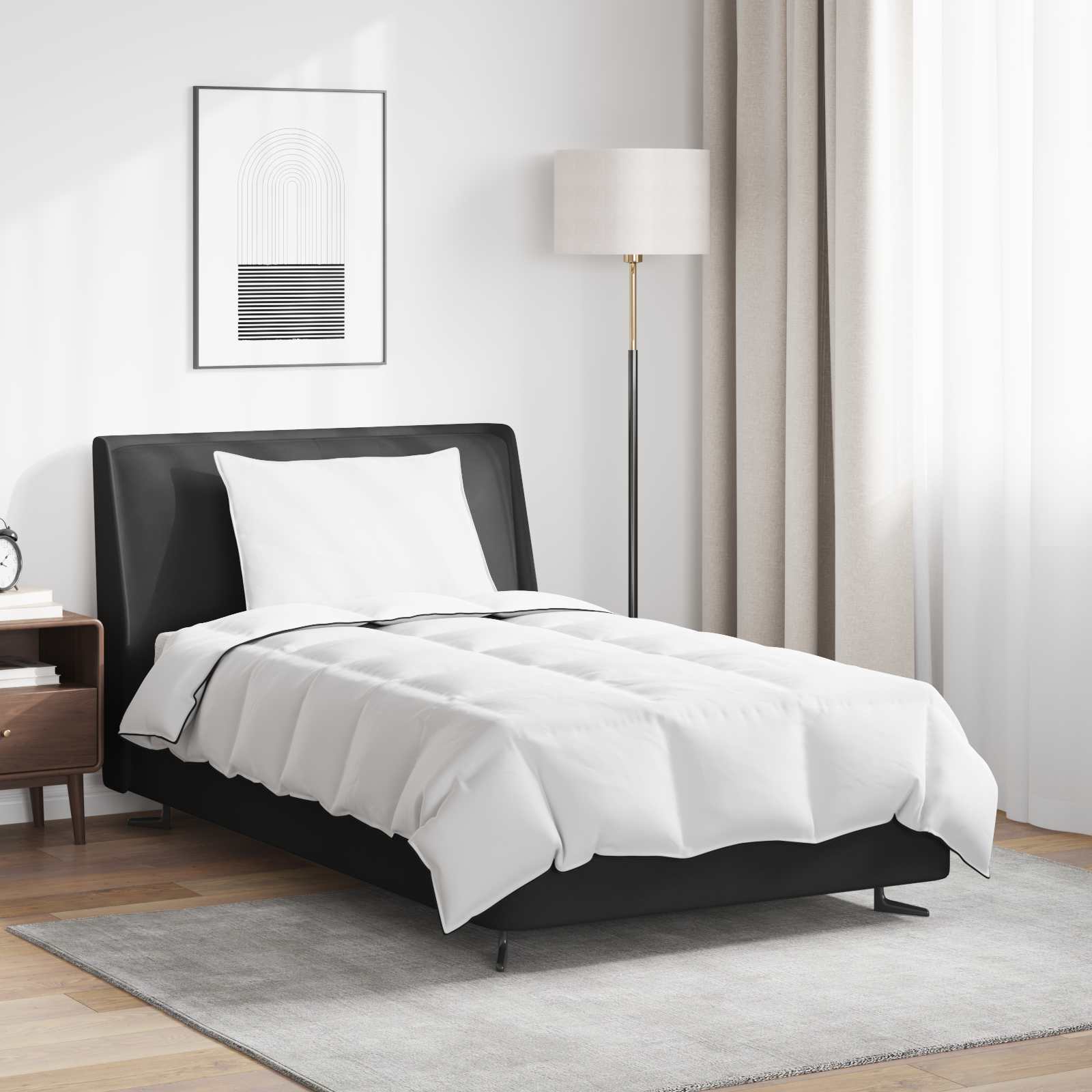 Vinter Täcke med kudde 2 pcs Vit Dunfjäder