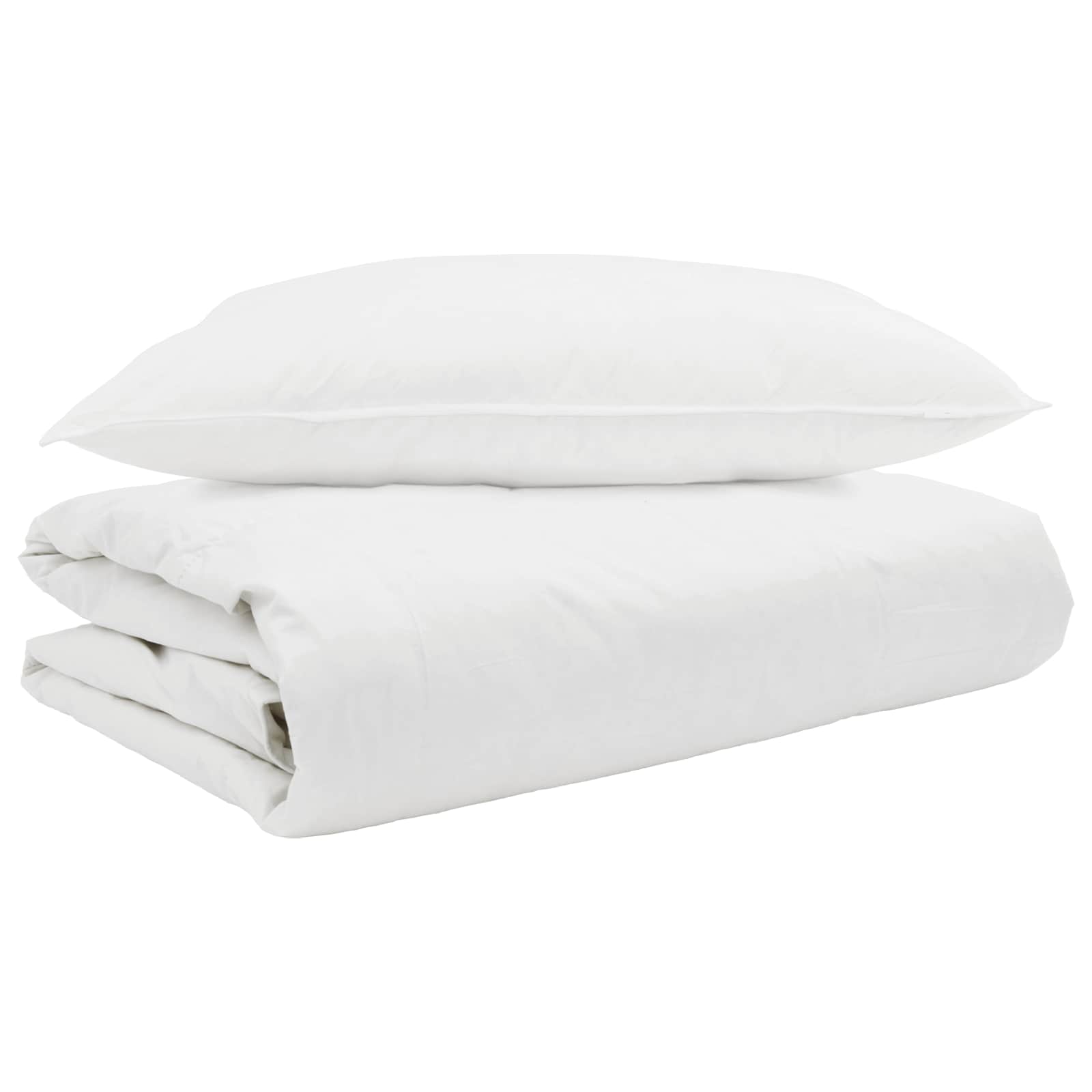 Sommar Duvet med kudde 2 pcs Vit Dunfjäder