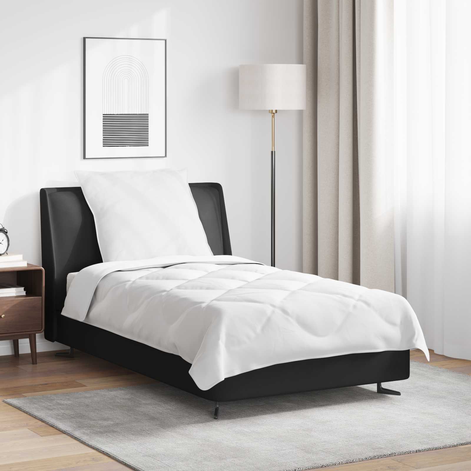 Året runt duvet med kudde 2 pcs Vit Mikrofiber