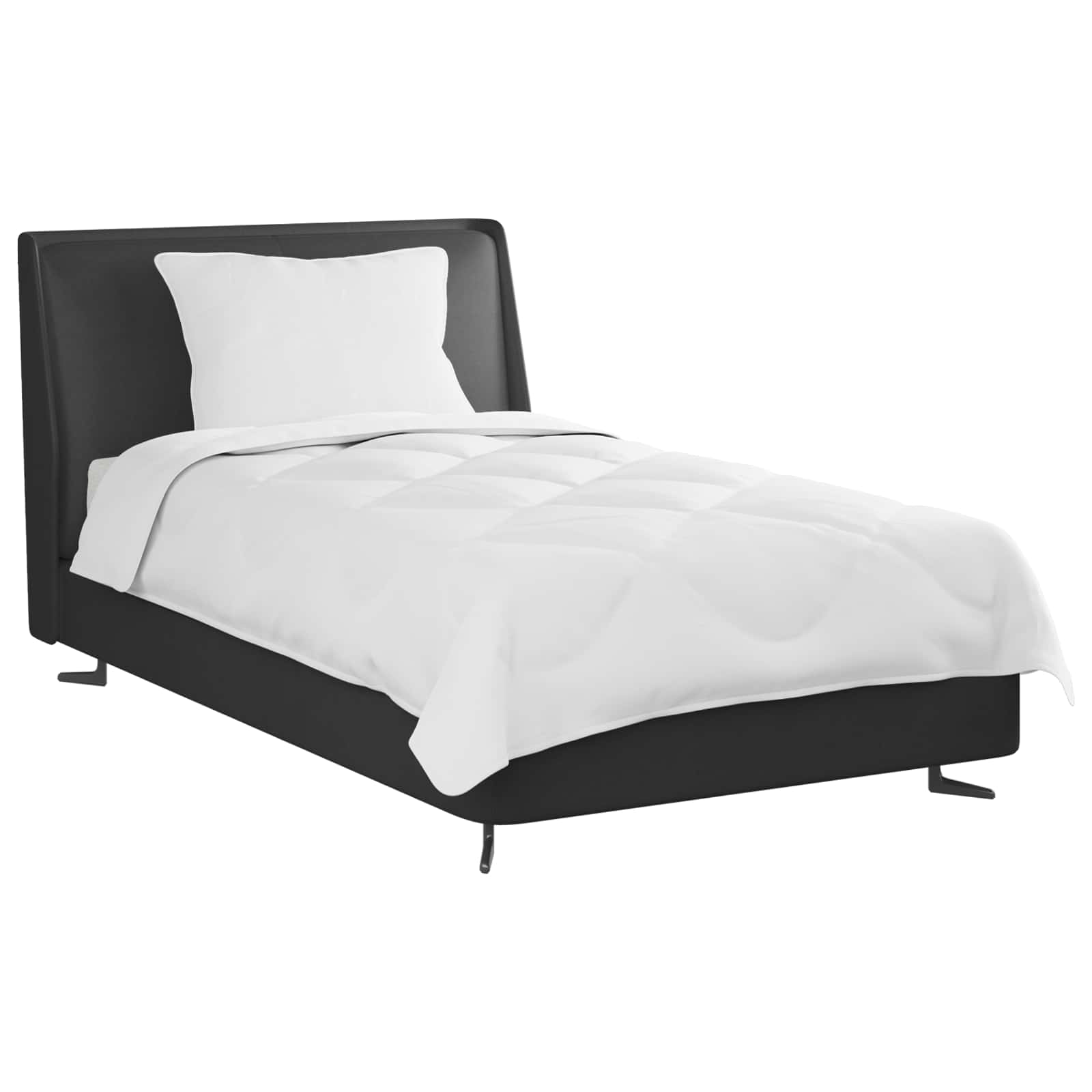 Duntäcke med kudde 2 pcs Vit Mikrofiber