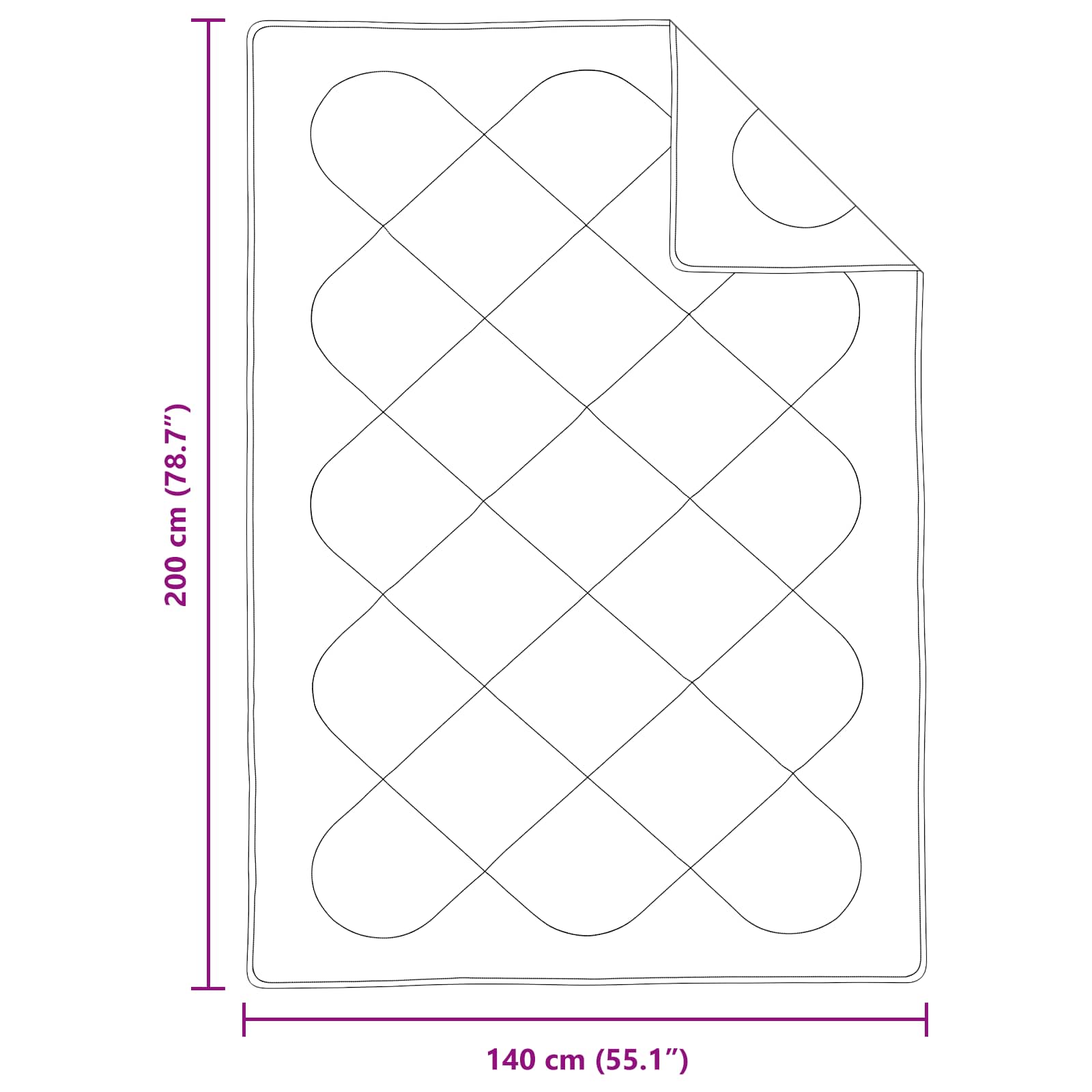 Duntäcke med kudde 2 pcs Vit Mikrofiber