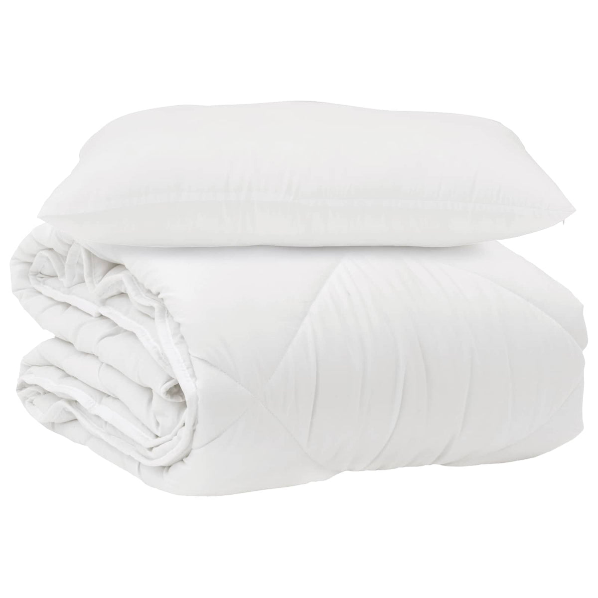 Duntäcke med kudde 2 st Vit Mikrofiber