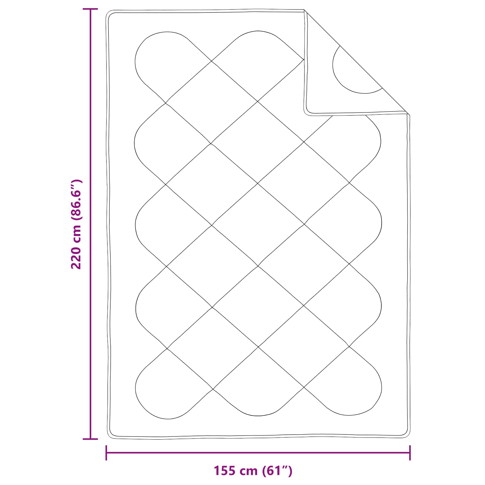 Duntäcke med kudde 2 pcs Vit Mikrofiber