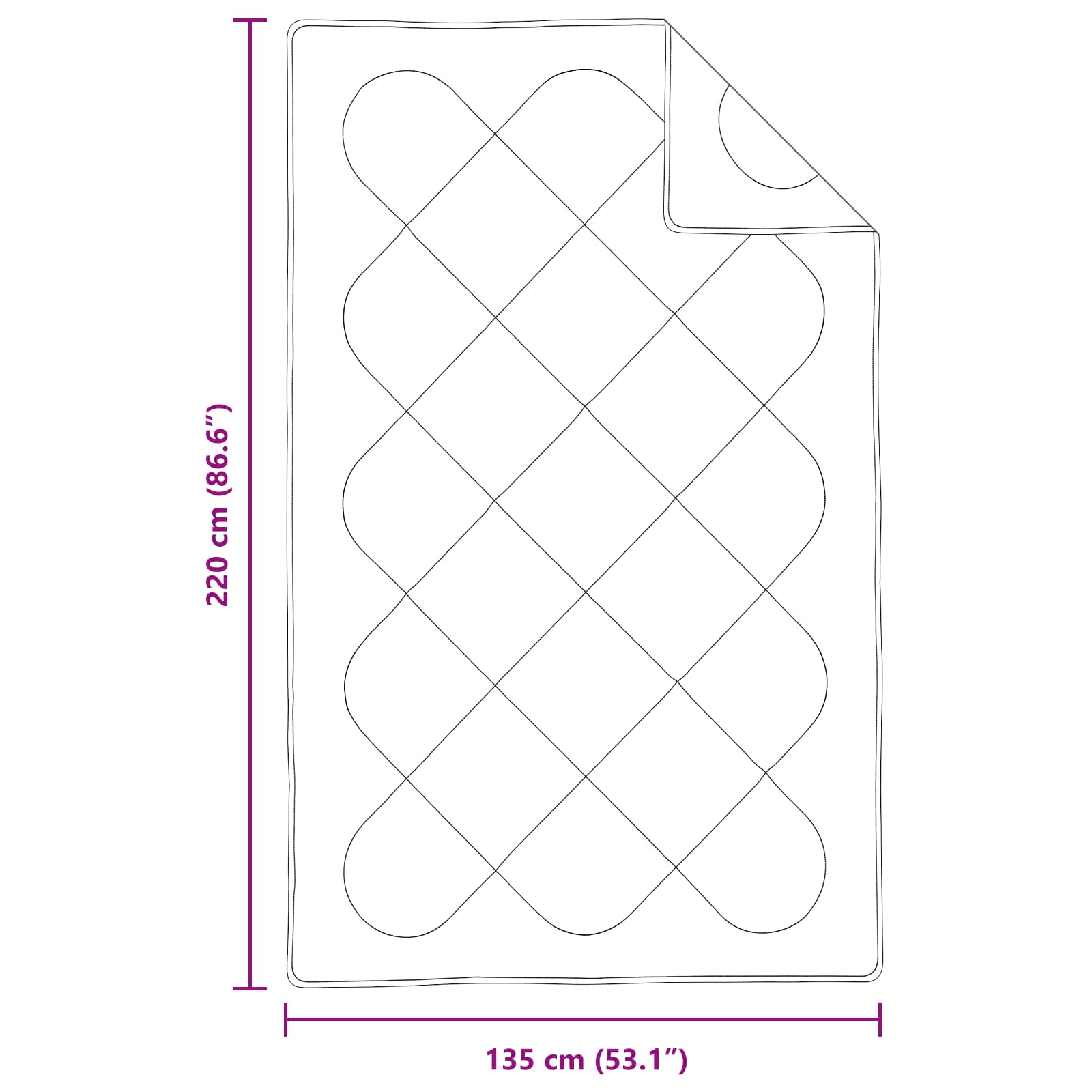 Duntäcke med kudde 2 pcs Vit Mikrofiber