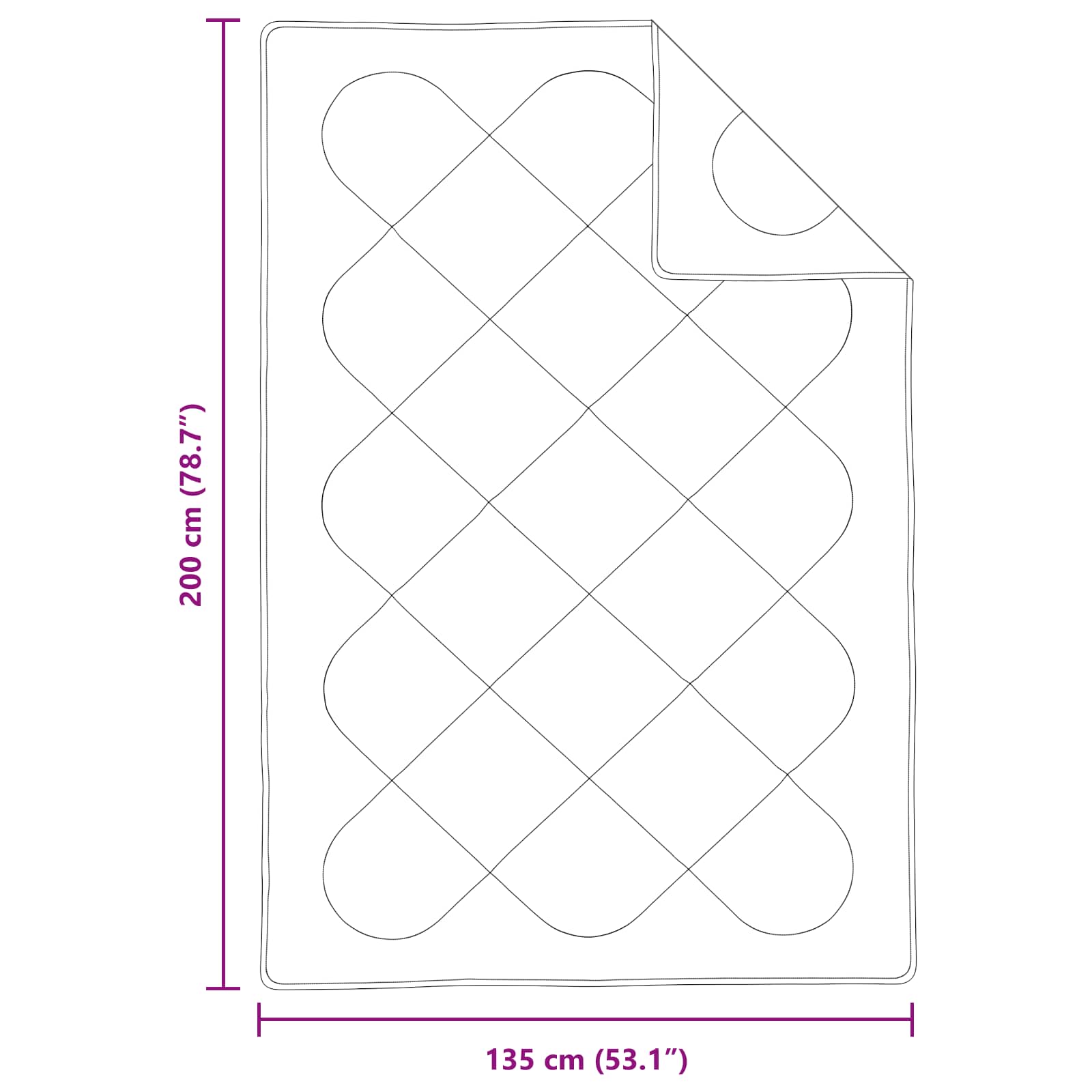 Duntäcke med kudde 2 pcs Vit Mikrofiber