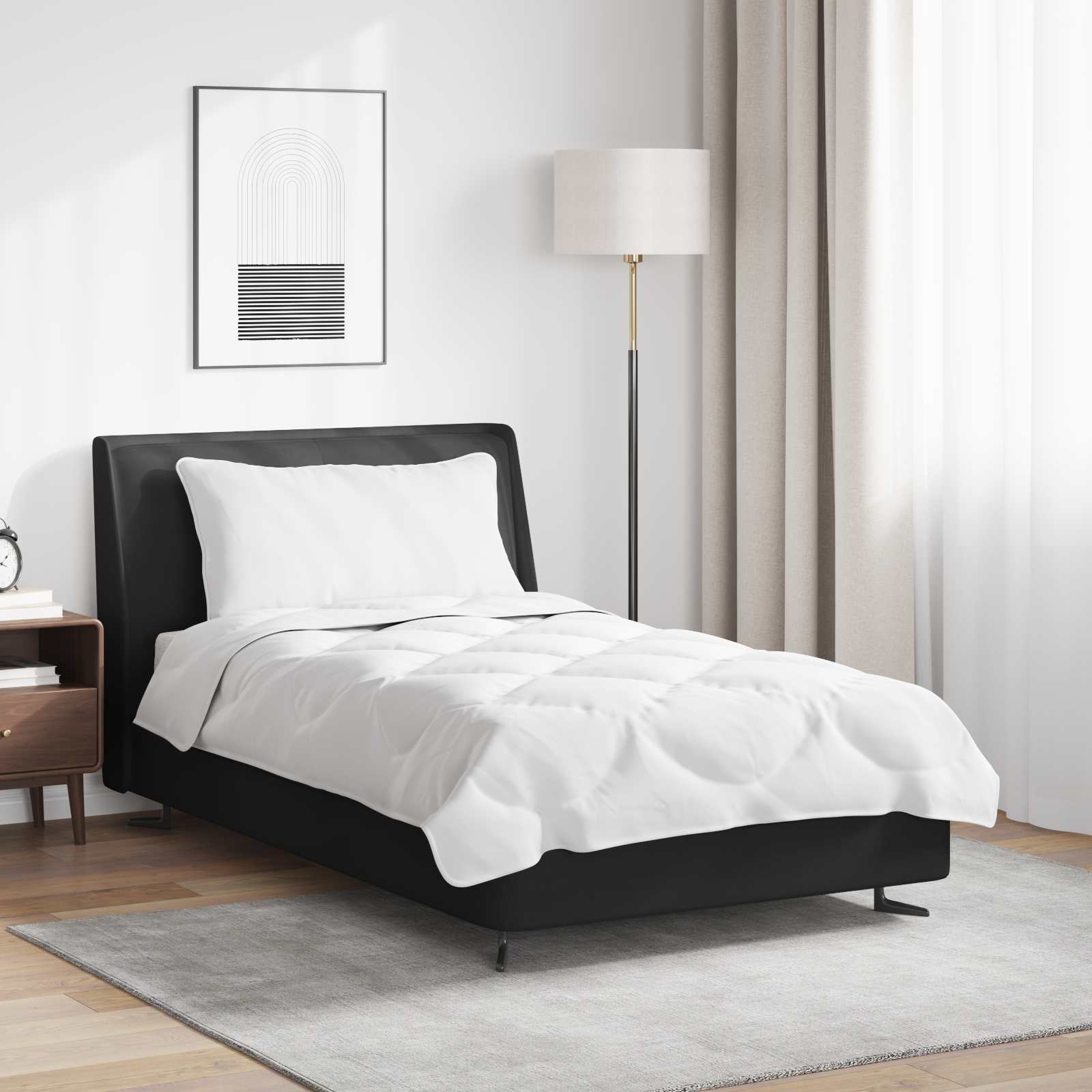 Täckeset med kudde 2 pcs Vit Mikrofiber