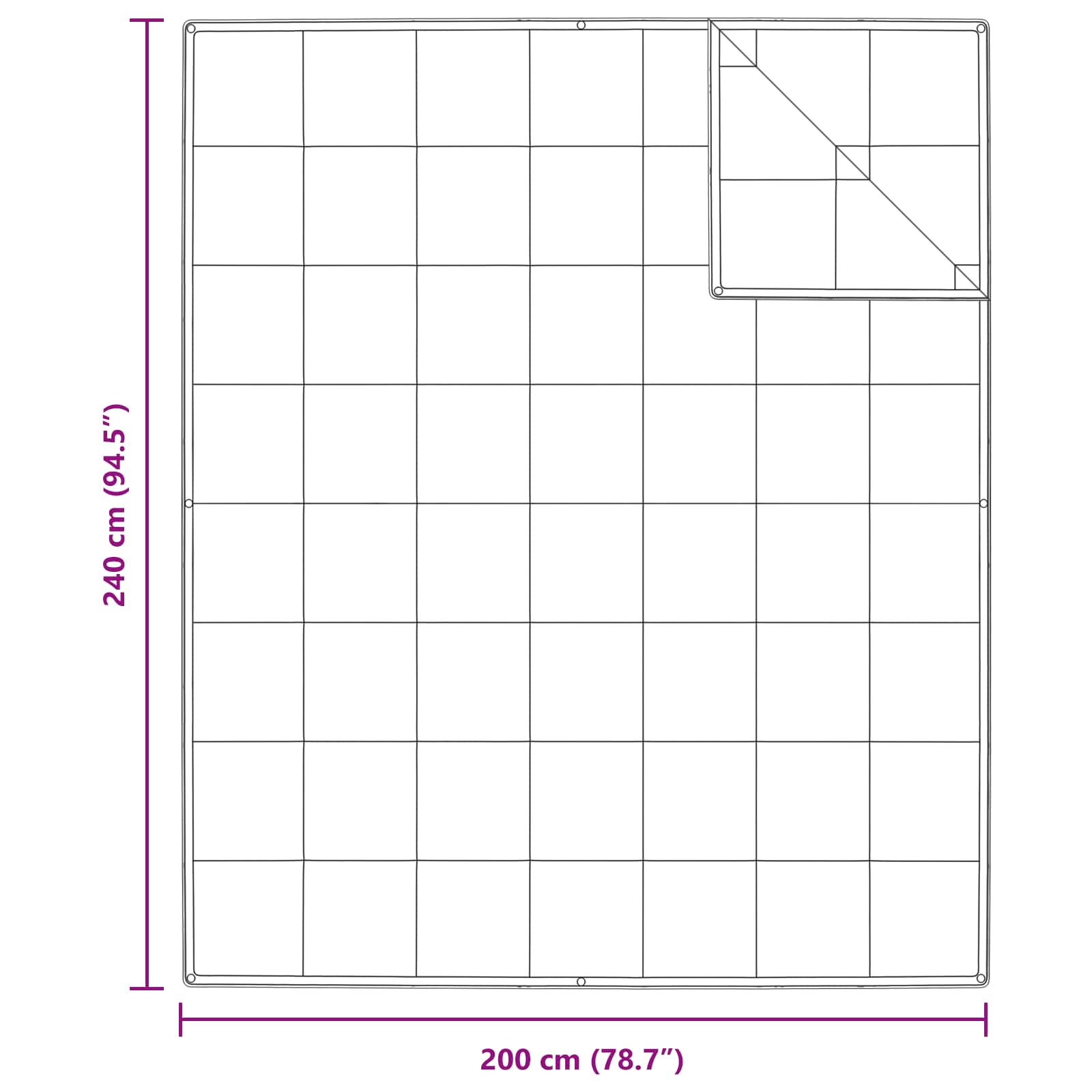 Täckeset med kudde 3 pcs Vit Dunfjäder