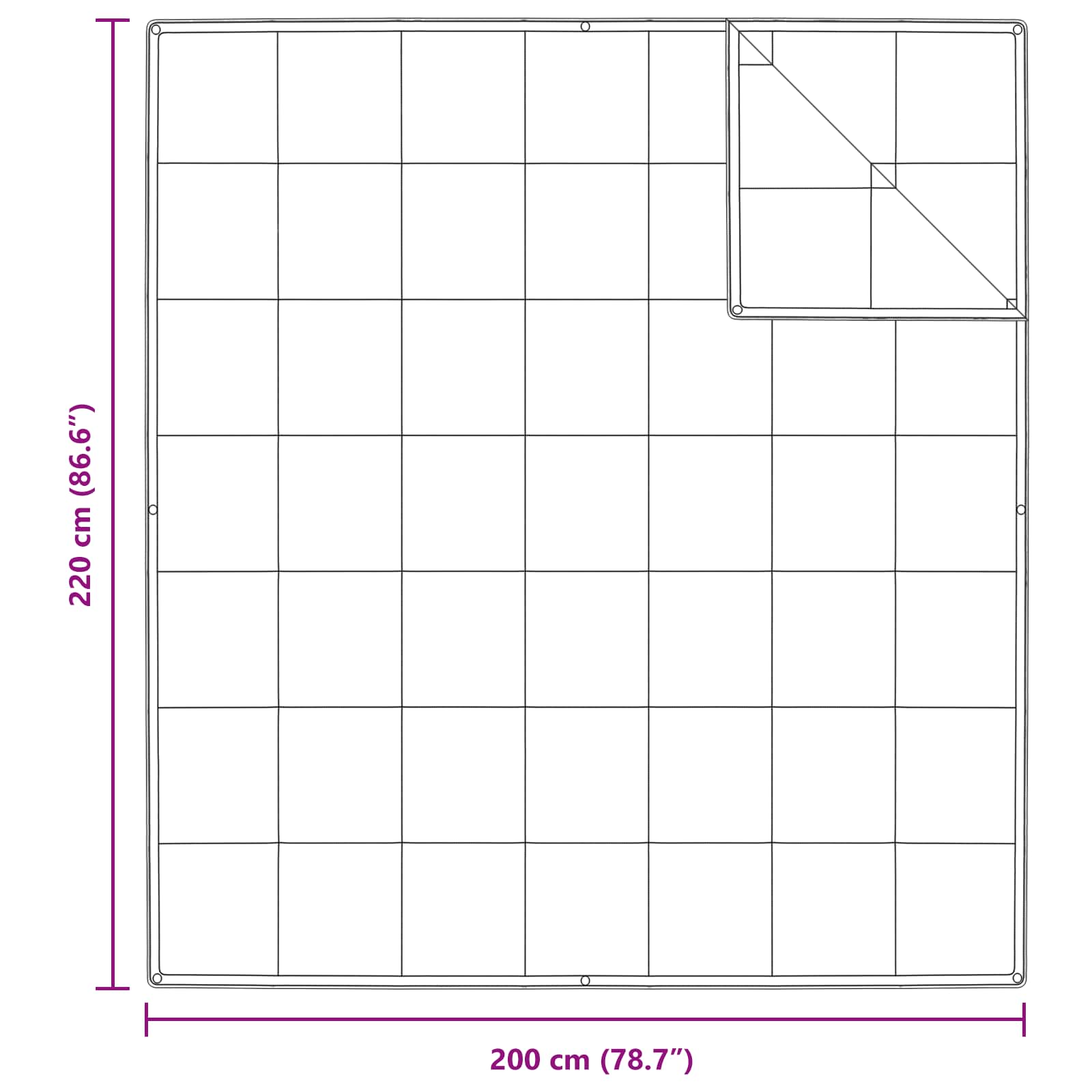 Täckeset med kudde 3 pcs Vit Dunfjäder