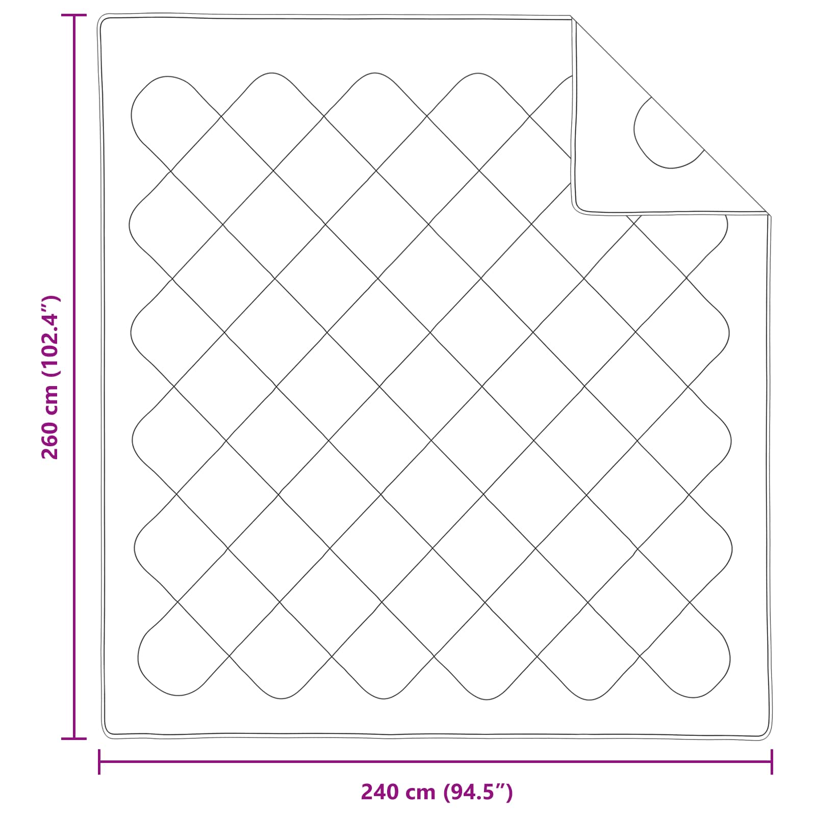 Duntäcke med kudde 3 pcs Vit Mikrofiber