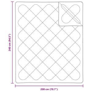 Duntäcke med Kuddar med kudde 3 pcs Vit Mikrofiber