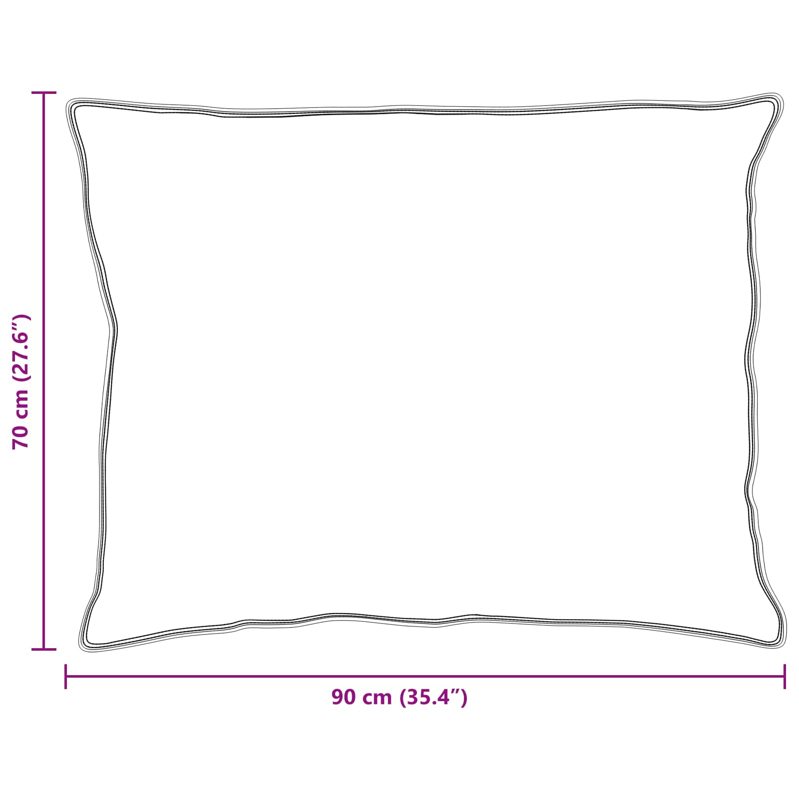 Duntäcke med Kuddar med kudde 3 pcs Vit Mikrofiber