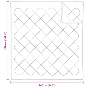 Duntäcke med Kuddar med kudde 3 pcs Vit Mikrofiber