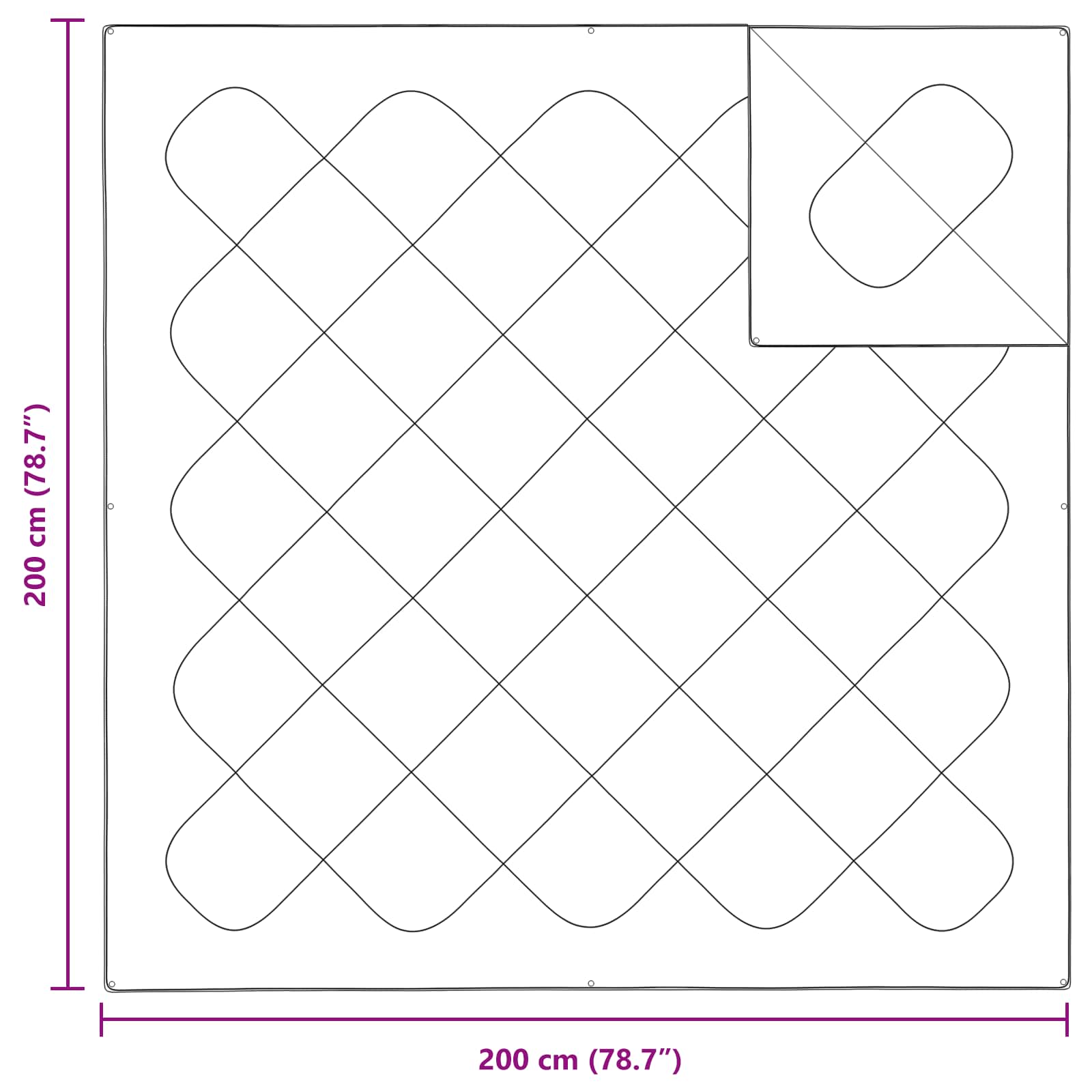 Duntäcke med kudde 3 pcs Vit Mikrofiber