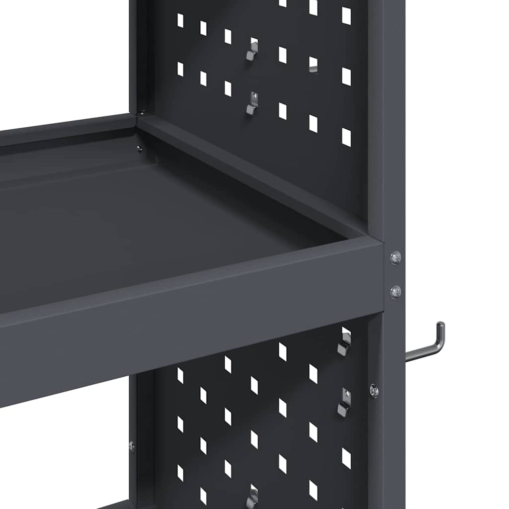 Verktygsvagn med hylla Antracit 75 x 35 x 73 cm Kallvalsat stål