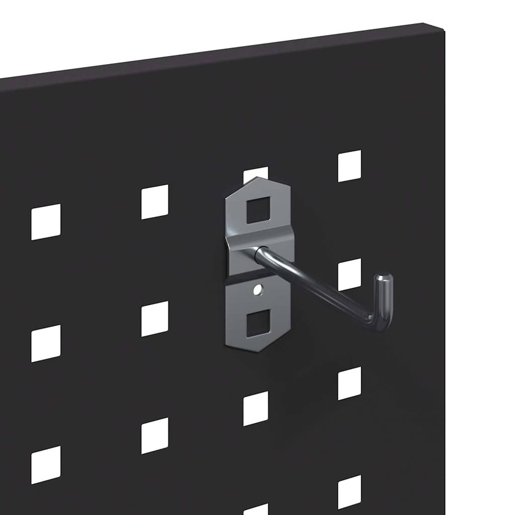 Verktygsvagn med hylla Svart 65 x 35 x 111 cm Kallvalsat stål