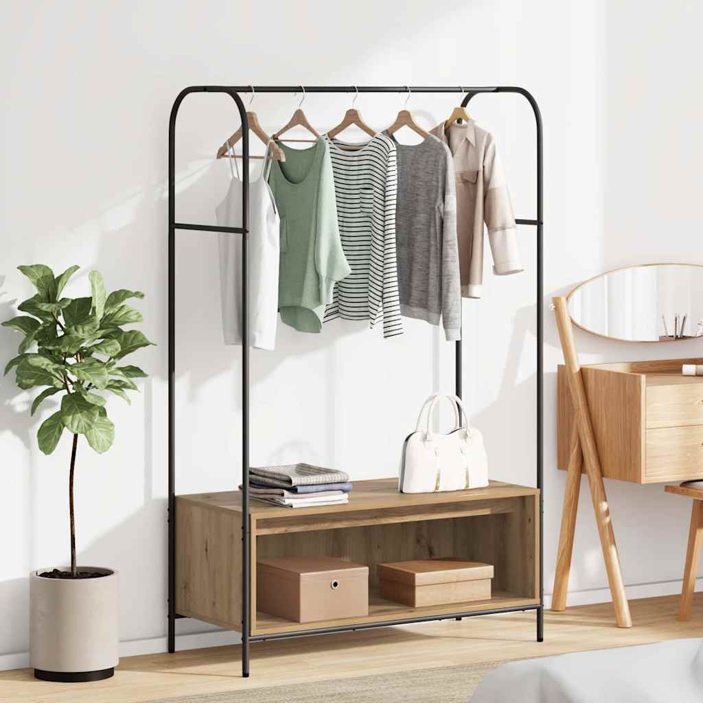 Klädhängare Brun Ek 100 x 44 x 160 cm Konstruerat trä