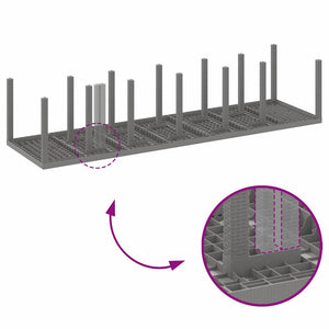 Trädgårdsmöbelset 13 pcs Ljusgrå Polt rotting