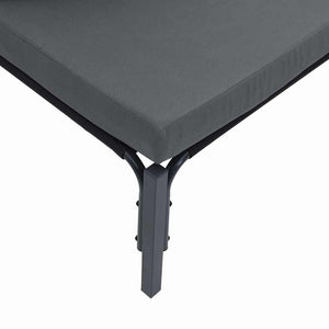 Trädgårdsoffset med kudde 7 pcs Svart Stål