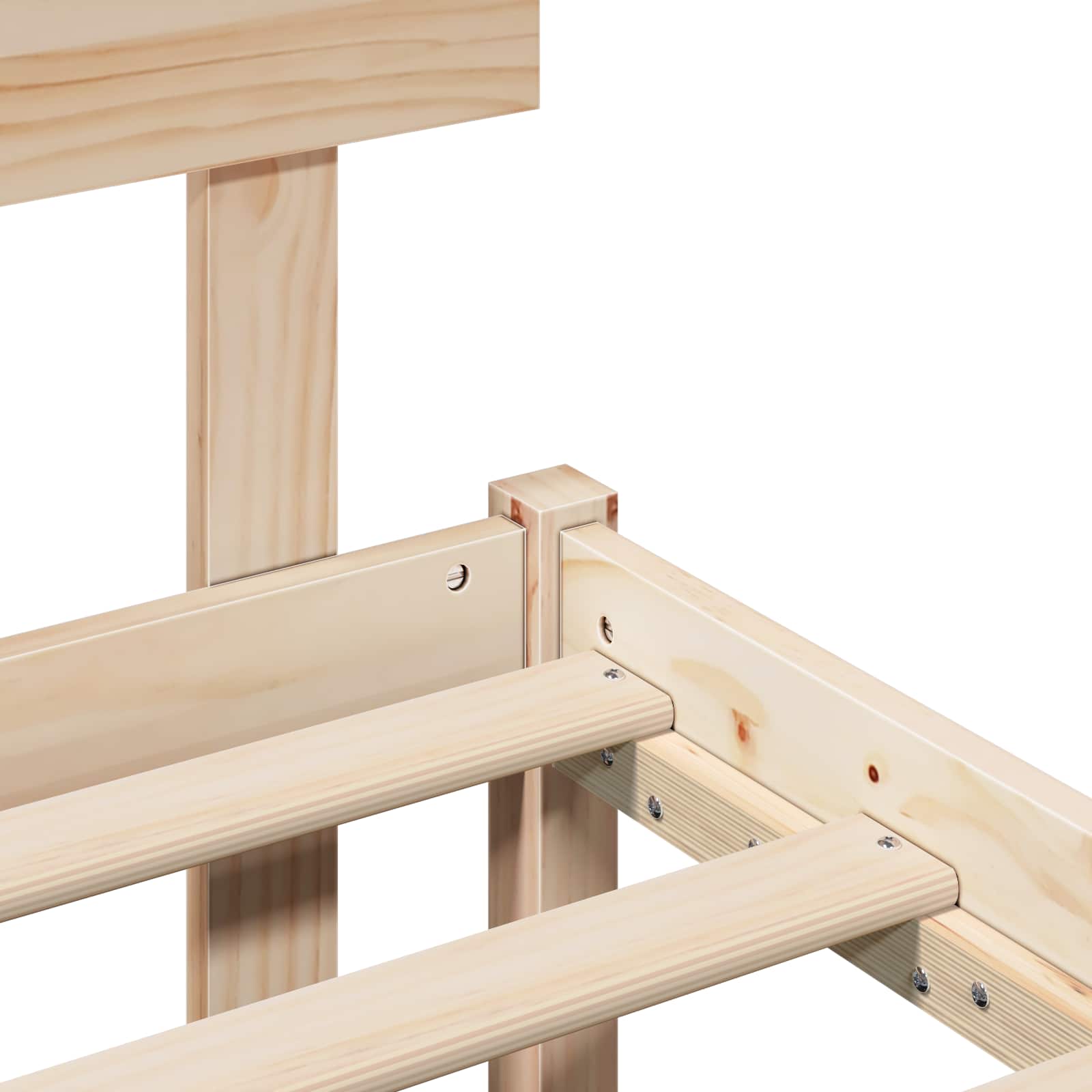 Sängram med huvudgavel Brun 200 x 200 cm Massivt tallträ