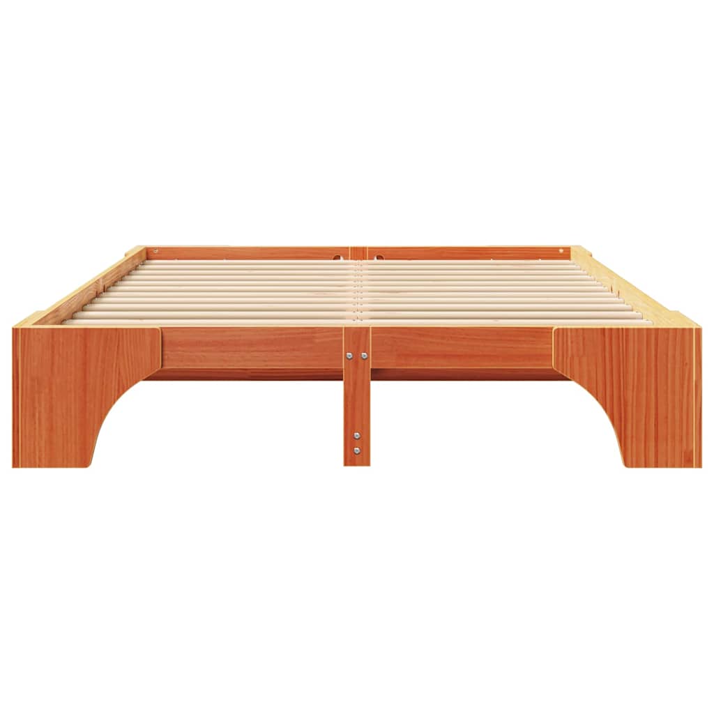 Sängram Vaxbrun 150 x 200 cm Massiv furu