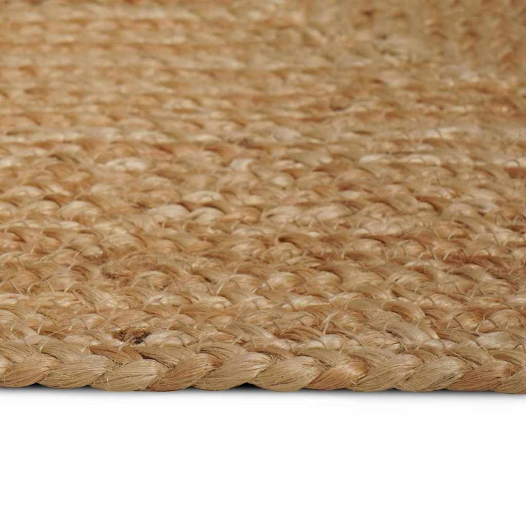 Områdesmatta Beige 120 x 120 cm Jute