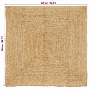 Områdesmatta Beige 120 x 120 cm Jute