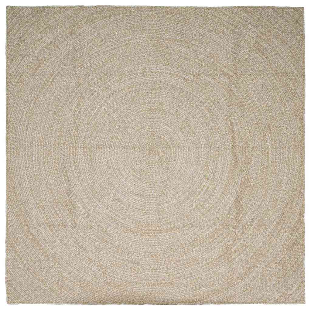 Matta Naturlig och vit 240 x 240 cm Jute