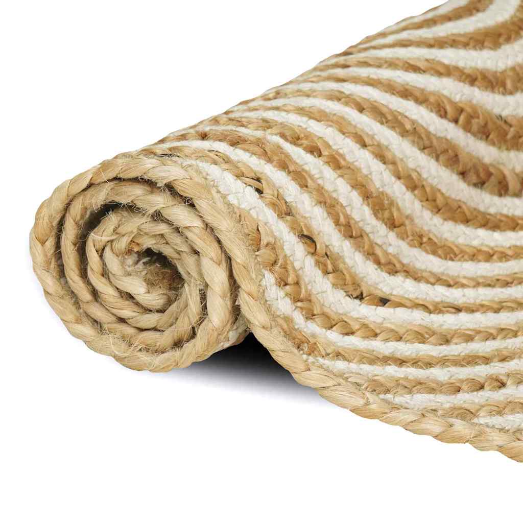 Matta Naturlig och vit 80 x 300 cm Jute