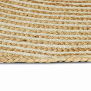 Matta Naturlig och vit 100 x 152 cm Jute