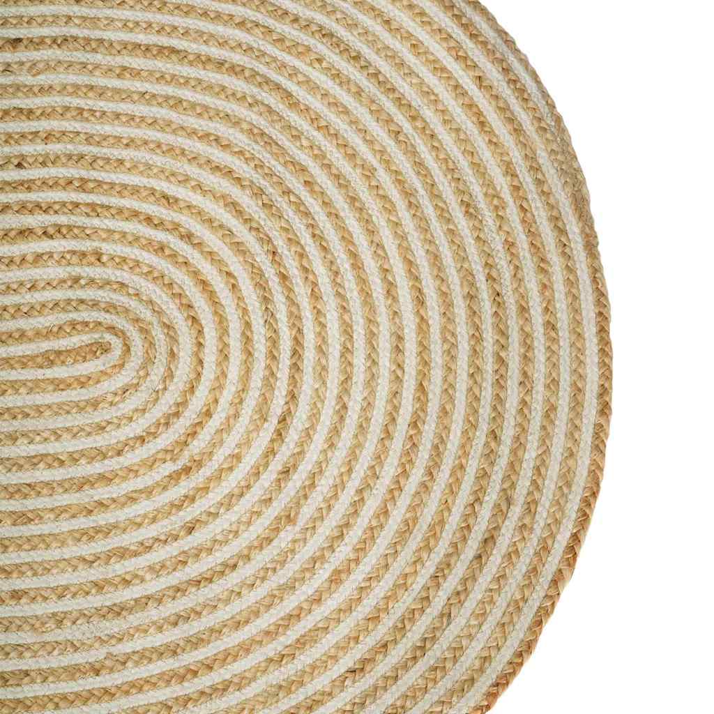 Matta Naturlig och vit 100 x 152 cm Jute