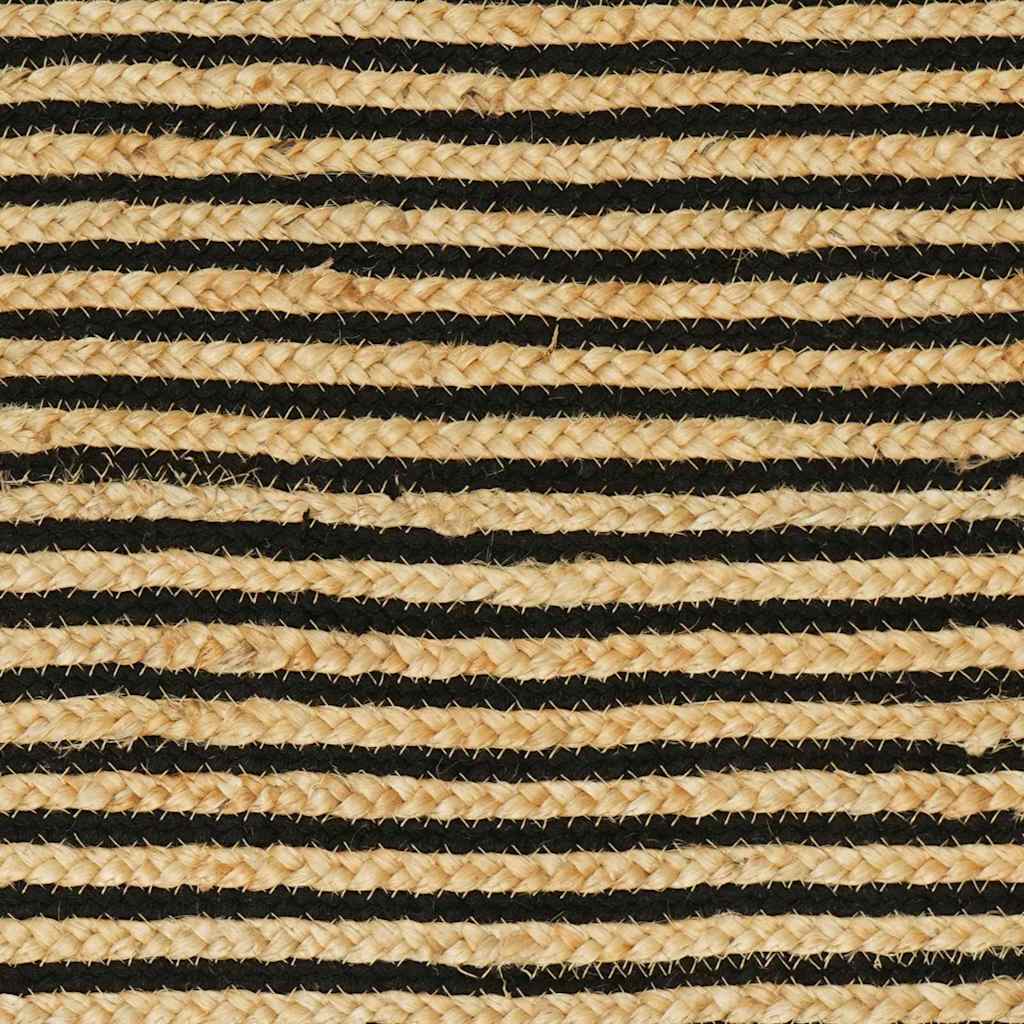 Matta Naturlig och svart 205 x 305 cm Jute