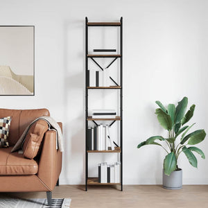 Hyllsystem Rökt ek 40 x 30 x 189,5 cm Konstruerat trä