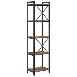 Hyllsystem Rökt ek 40 x 30 x 155 cm Konstruerat trä