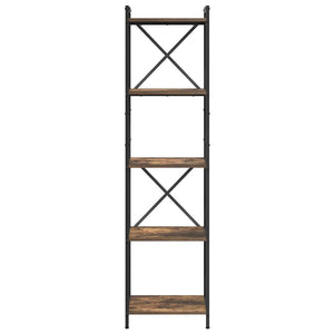 Hyllsystem Rökt ek 40 x 30 x 155 cm Konstruerat trä