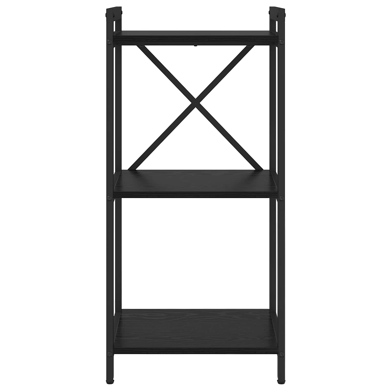 Hyllsystem Svart Ek 40 x 30 x 85 cm Konstruerat trä