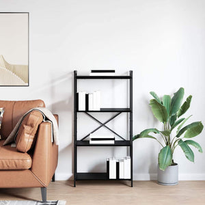 Hyllsystem Svart Ek 40 x 30 x 85 cm Konstruerat trä